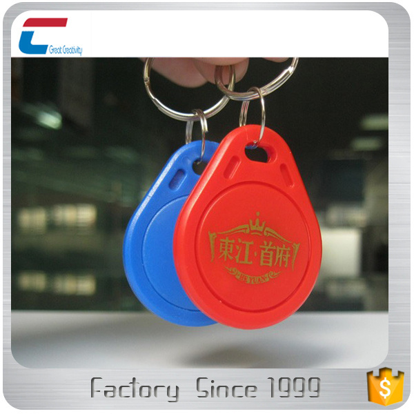 ISO14443A MIFARE Plus EV1 1K read and write RFID keychain keyfob tag key card door entry systems