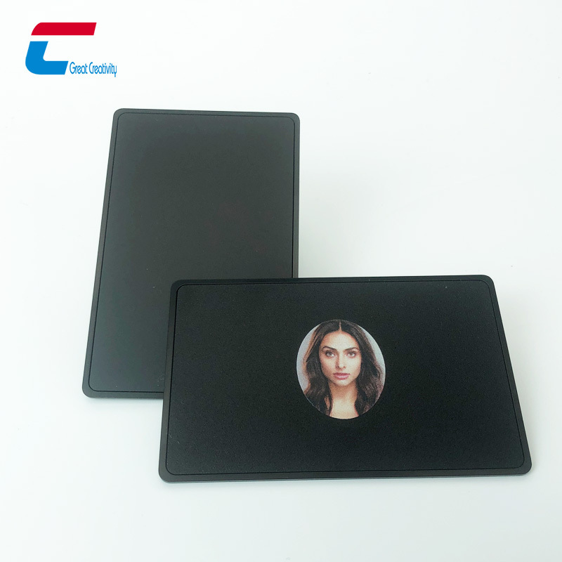 Engraved matte black nfc metal card chip hidden blank metal card rfid nfc NTAG213 business card