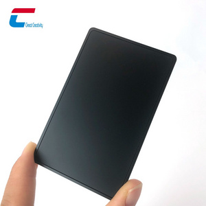 Engraved matte black nfc metal card chip hidden blank metal card rfid nfc NTAG213 business card