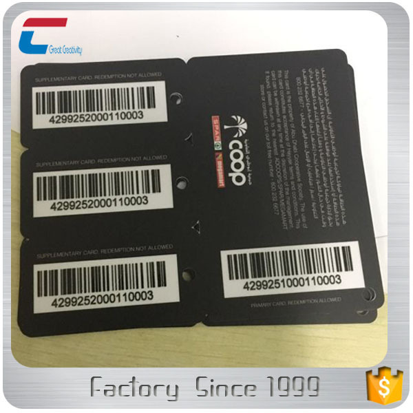 Cheap Price High Quality Plastic Loyalty Combo Card with Barcode Key Tag