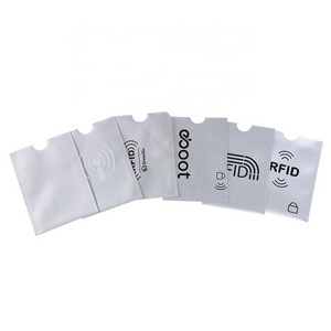 Hot Sale anti-theft plastic Aluminum foil RFID Credit Card Blocking sleeve plastic card holder