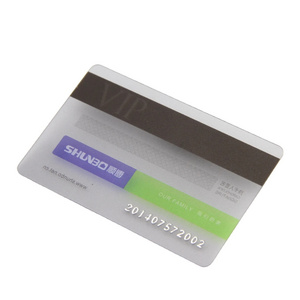 OEM high quality plastic PET transparent QR code bar code membership reward card business name card