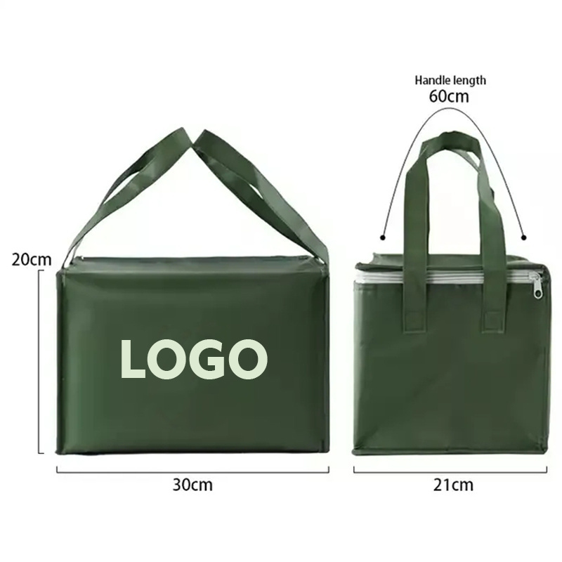 Customized reusable thermal insulated beers cooler bag lunch carry picnic cooling non woven grocery shopping cooler bag