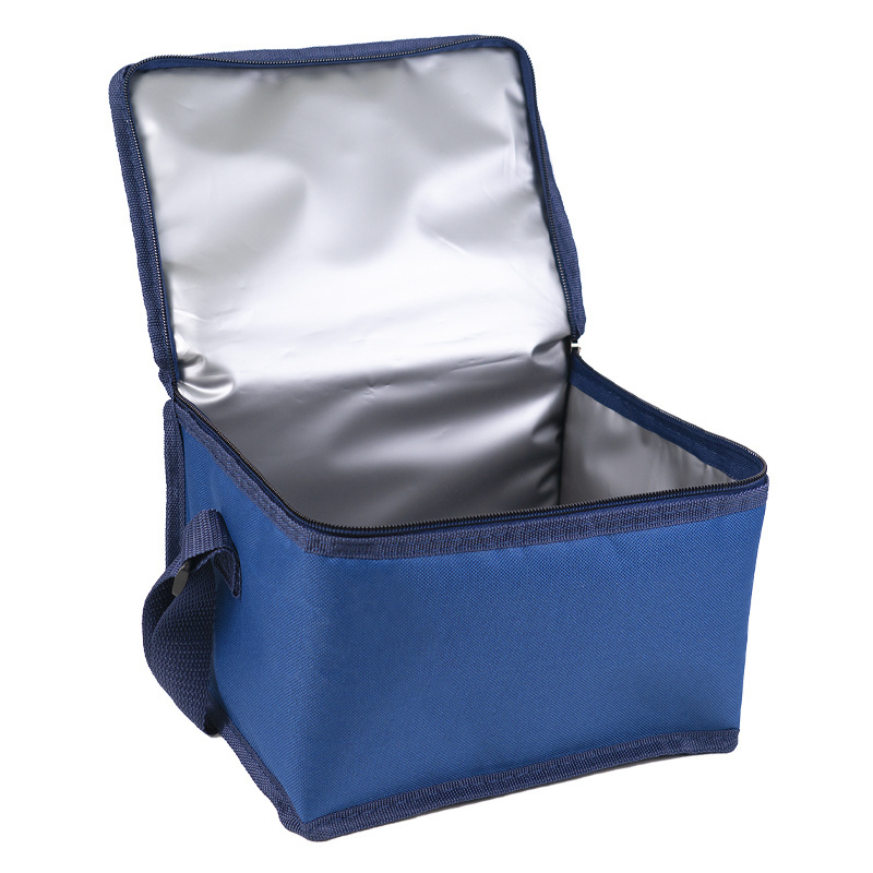 Manufacturer hot sales custom printing portable large capacity waterproof PEVA blue insulated cooler lunch bag