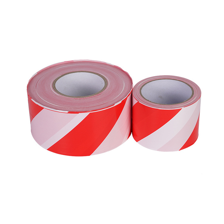 Good quality cheap price pe traffic barrier tape red white warning custom size logo caution tape