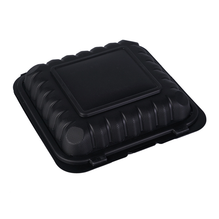 High quality microwave to go restaurant lunch box hinged three compartment styrofoam containers