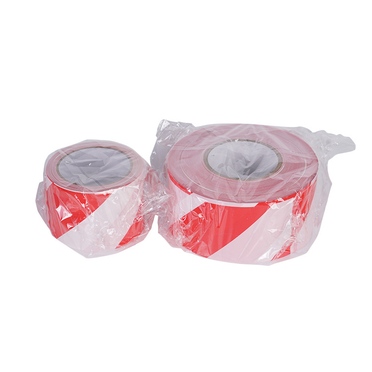 Good quality cheap price pe traffic barrier tape red white warning custom size logo caution tape