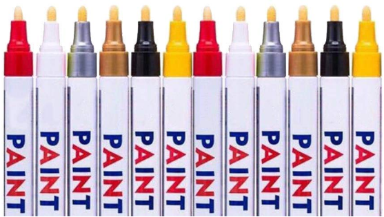 12 colors paint permanent marker pen DIY album graffiti pen car tyre paint marker