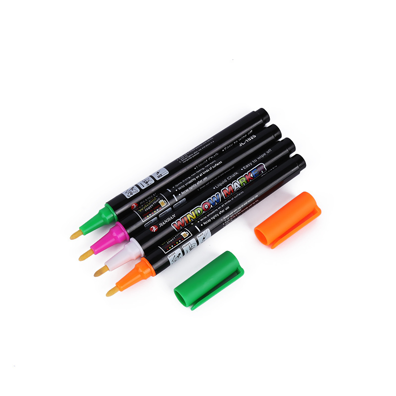 Liquid Neon Pens Reversible Bullet Glass Window Labels Dry Erasable Chalk color Markers set