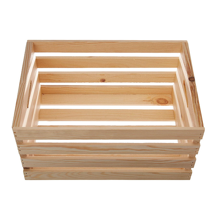 Cheap wholesale large sturdy packing storage wooden vegetable crates for sale