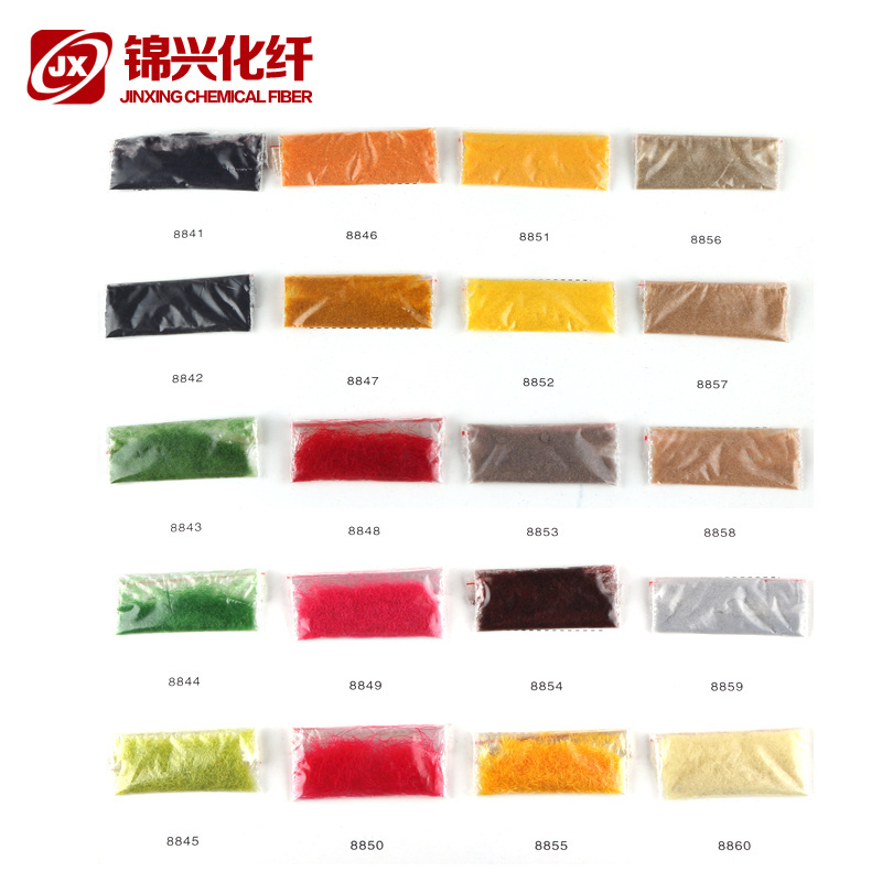 electrostatic flocking powder 100% nylon 66 flock bright for short cut velvet fabric