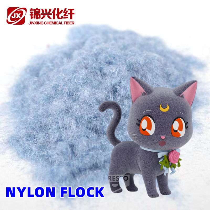 flocking powder micro fiber 100% nylon 66 flock bright 3D*0.8-1.0mm for flock toy arts color