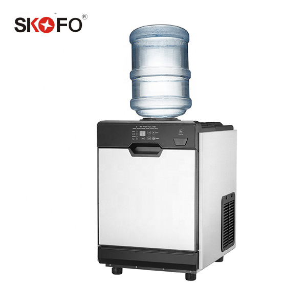 Factory 6kg comercial countertop cube nugget clear ice maker water dispenser for coffee shops