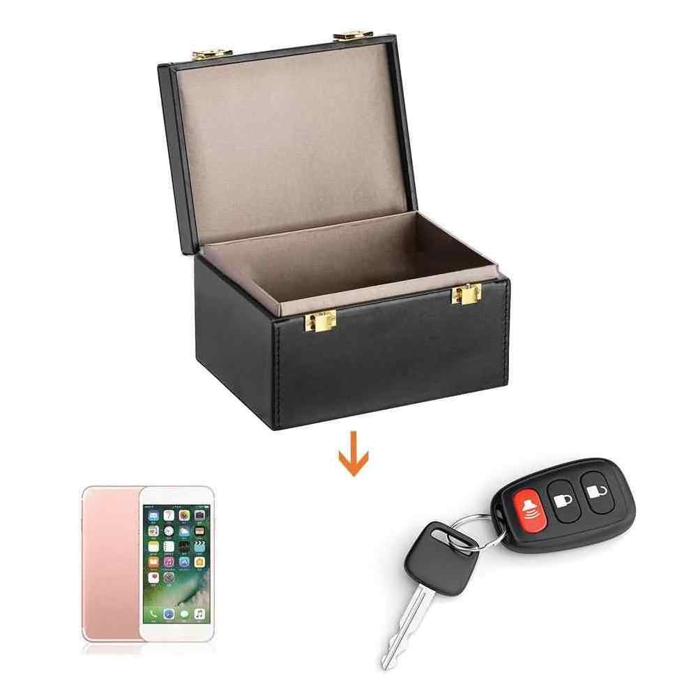 RFID Multifunction Signal Blocking Case Pu Leather Faraday Box for key card