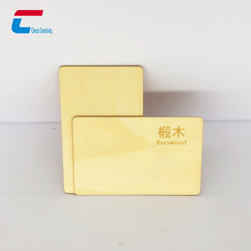 13.56Mhz Recyclable Wooden NFC Business Card NTAG 216 Bamboo Blank RFID Wood Key Card