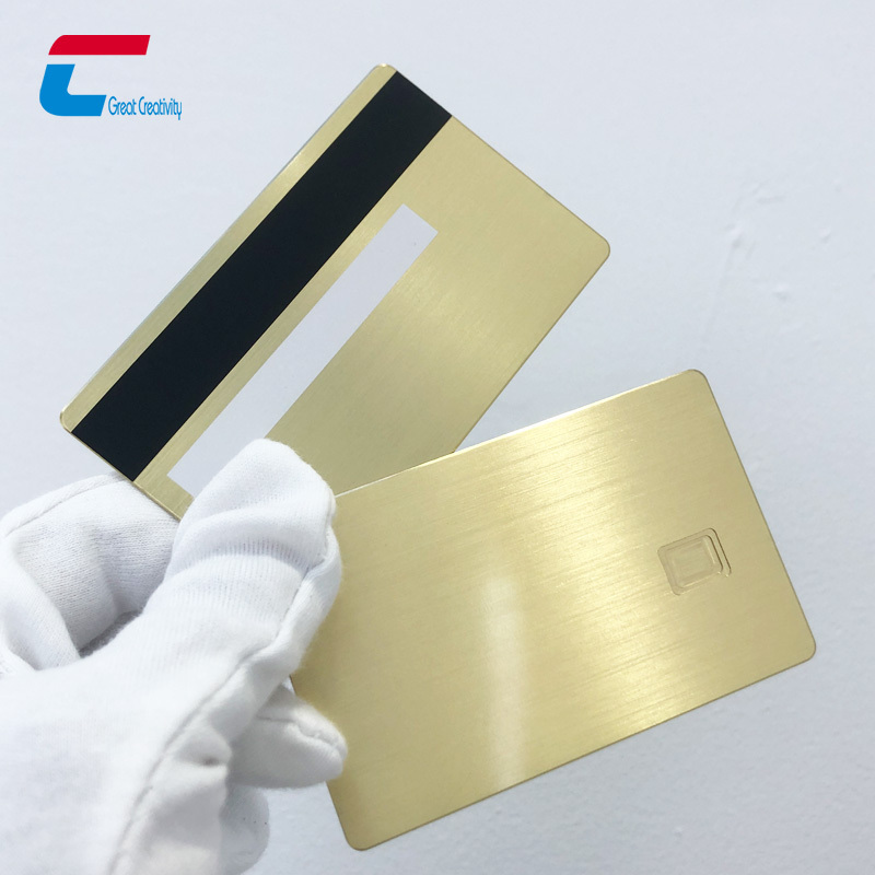 0.8MM Plain Blank Stainless Steel Metal Credit Card Bank Atm Card With Chip Slot For Further Customization