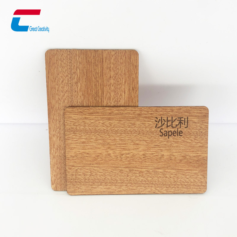 13.56Mhz Recyclable Wooden NFC Business Card NTAG 216 Bamboo Blank RFID Wood Key Card