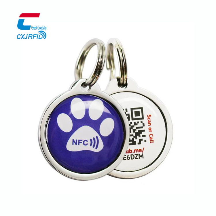 Promotional Gifts Nfc Dog Tag Pet Tag Custom Qr Code Nfc Pet Id Collar Tag