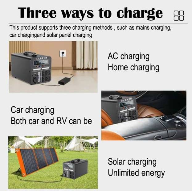 1500 watt 2000 watt camping portable power supply 2000w home power station solar generator for household outdoor