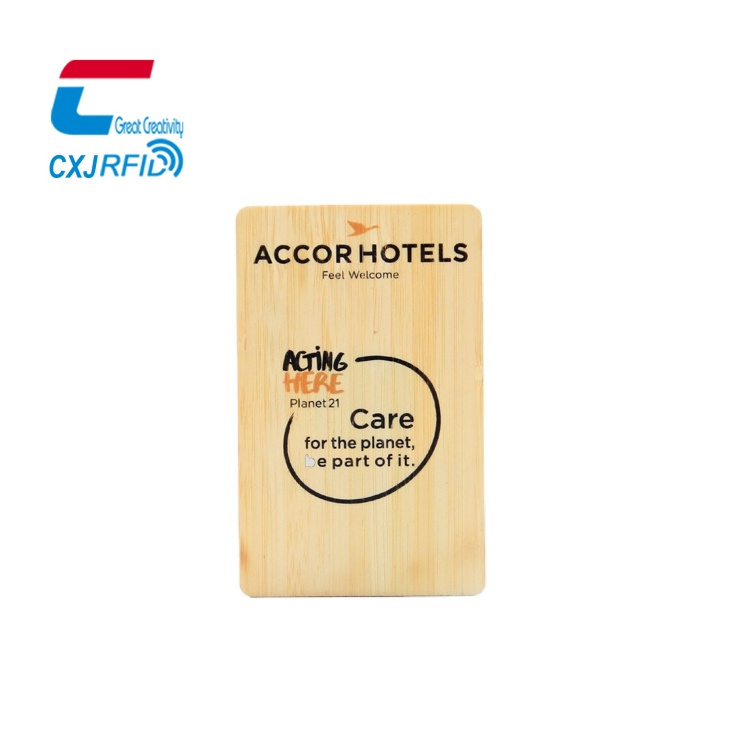 13.56Mhz ISO14443A Rfid Blank RFID Smart Chip Hotel Access Control Key Wooden Card