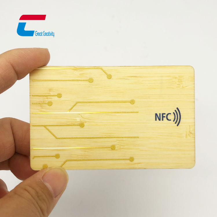 Recyclable Custom Design Laser Printed Rfid Blank Bamboo Nfc Business  Wood Card