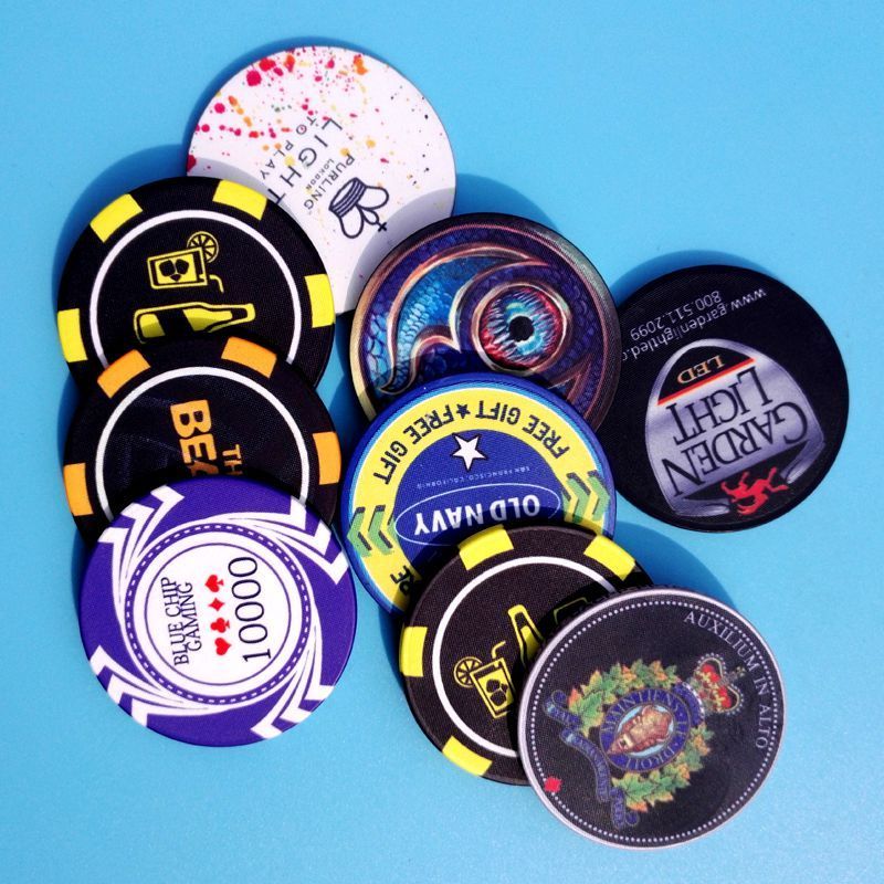 High quality token Blank white sublimation ceramic poker chips