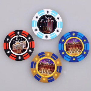 Casino Quality ABS Clay Poker Chips Custom OEM Logo Style Sets Color Weight Material Origin Mini Dice Gambling Poker Coins Chips