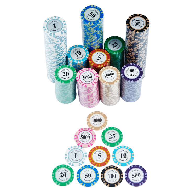 Clay Monte Poker Chip Sublimation Blank Set For Custom Set Poker Chips Flush Clay 14g