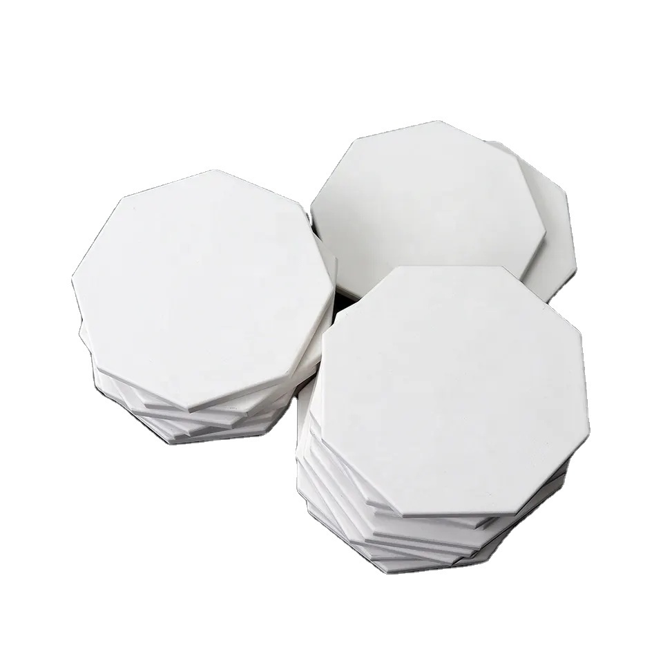 Sublimation white blank ceramic chips round oval octagon rectangle poker chip