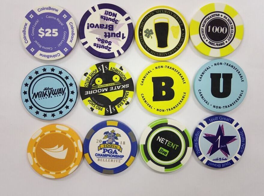 Custom Poker Chips Card clay casino golf game Tokens ceramic Chips