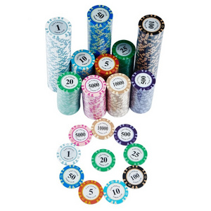 Clay Monte Poker Chip Sublimation Blank Set For Custom Set Poker Chips Flush Clay 14g