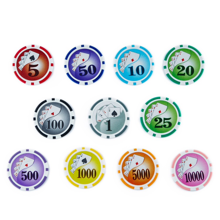 Custom High Quality Print ABS plastic token Casino Poker Chip