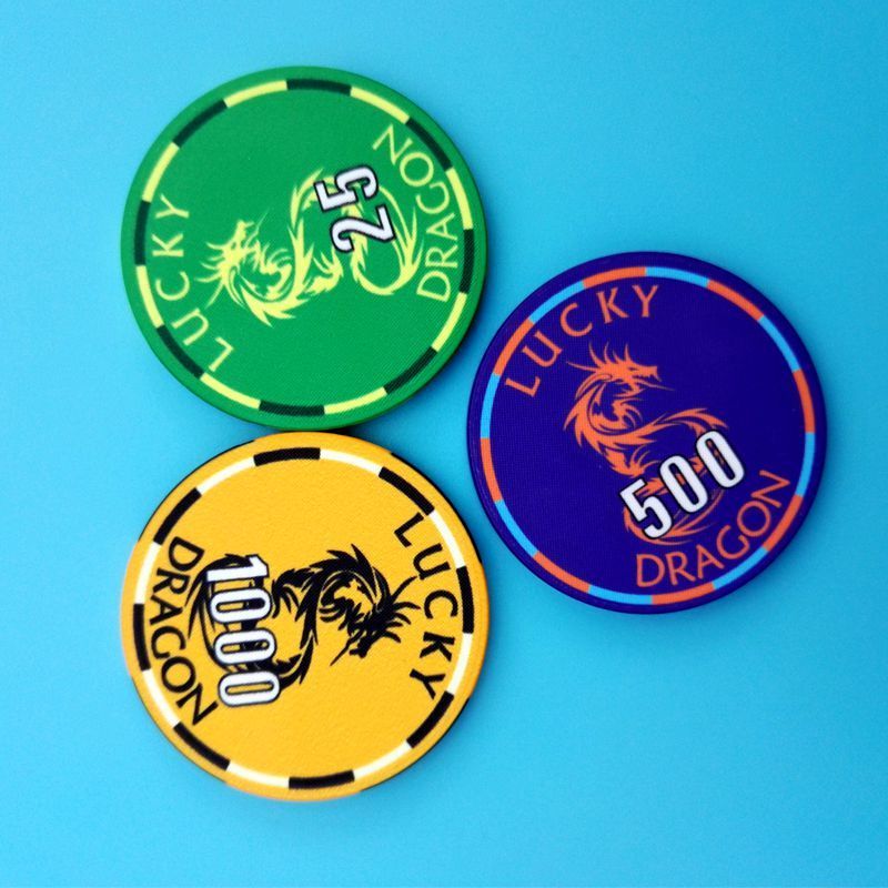 Professional 10g Sublimation Custom Ceramic Poker Chips for Casino Game