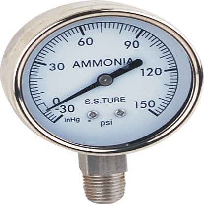 63mm ammonia pressure gauge  manometer stainless steel case