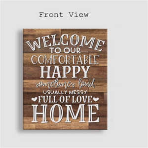 Farmhouse vintage welcome canvas wall art plaque treasured wood home decor