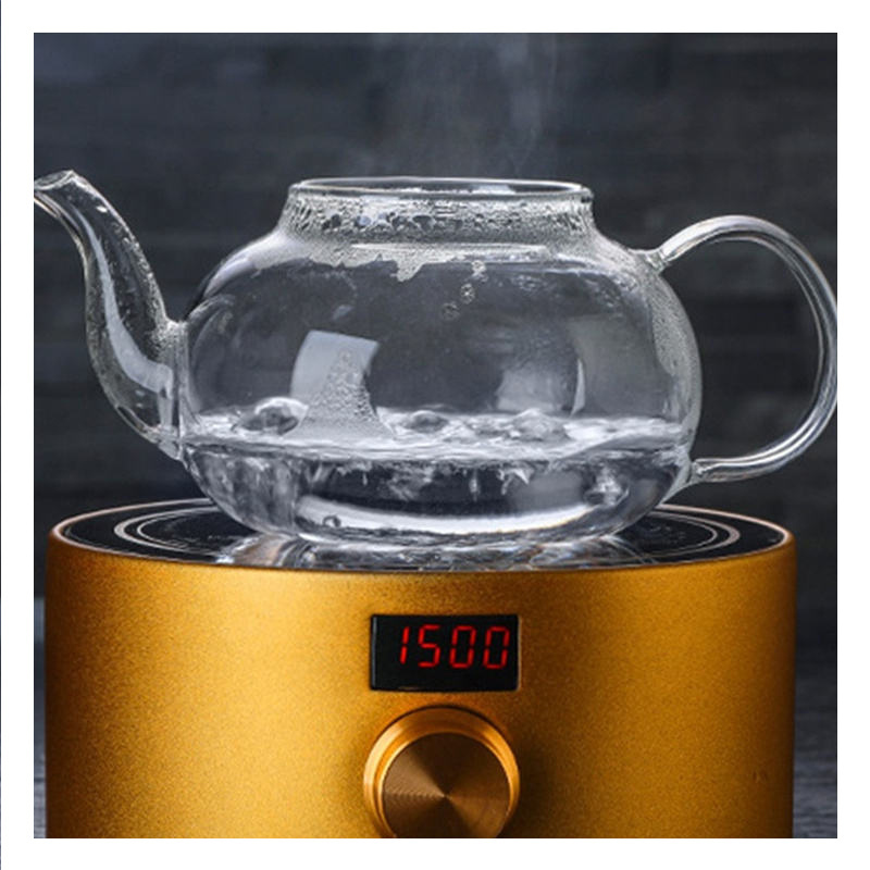 Customized Logo 600Ml 800Ml Glass Teapot With Removable Stainless Steel Infuse