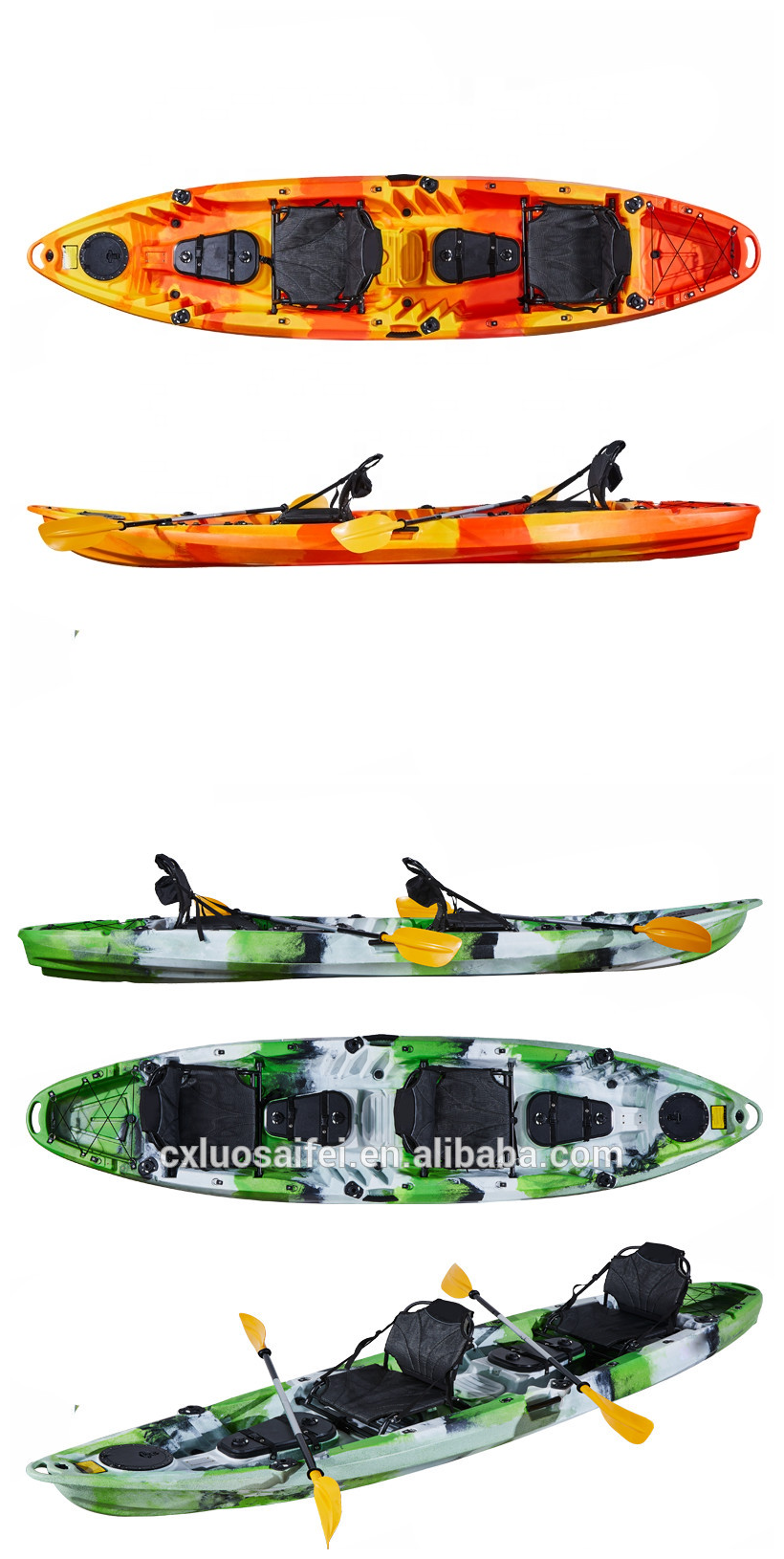 LSF KAYAK Family Kayak 2 Person Sit On Top Rowing Boat