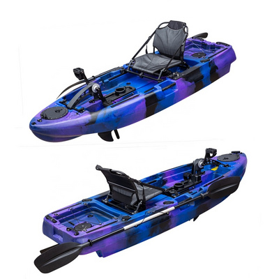 Single Seat Pedal kayak One Person 8FT Fishing Foot Pedal Drive fishing kayak with Rudder system  HDPE Plastic Kayak