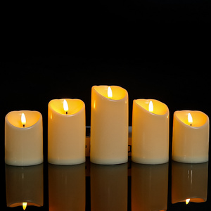 3D Real Flame LED Candle Electronic Battery Powered Remote Control Candles For Home Bedroom Party Wedding Festival