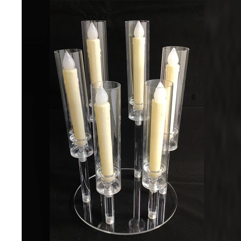 Wedding Table Centerpiece Candelabra Matched 8.85inch Electrical Wax 22.5cm Tall LED Candles