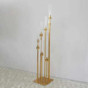 8 Head Gold Metal Candle Holder Wedding Decoration Table Centerpieces Gold Metal Candelabra Candlestick Holder Party Wedding