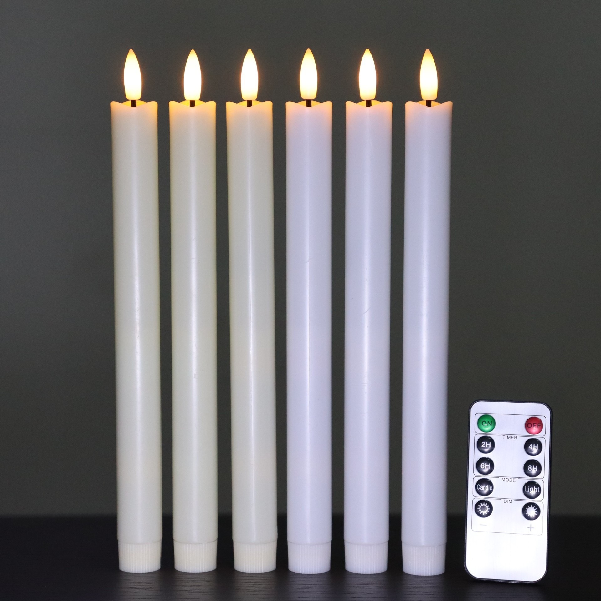 Remote Control Wholesale Flickering Bougie Deco Dancing Flames Electric Lights Tall Gold Flameless Led Taper Candle