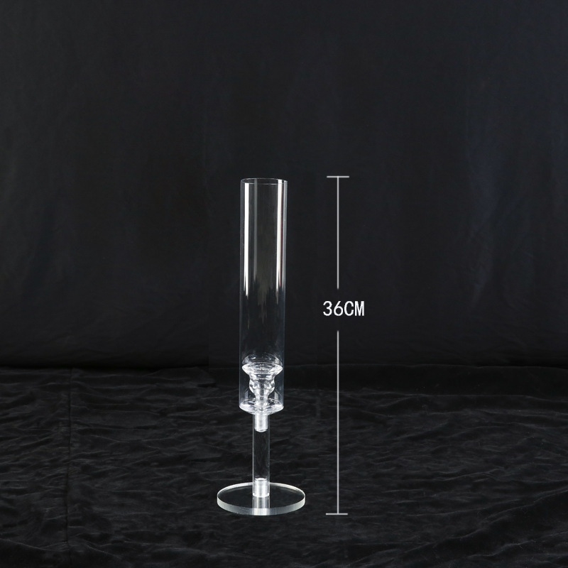 Wedding table centerpieces party decoration acrylic votive candlesticks holders glass candle holder stand