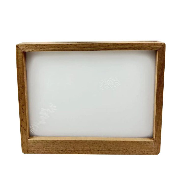 Wholesale Custom 3d Wood Picture Frame Wooden Medal Box Double Glass Acrylic Deep Shadow Box Frame