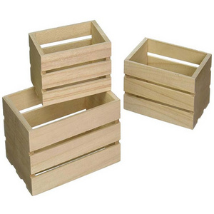 Factory hot selling customized unfinished wooden color Flat noodles can be used for small Flat noodles storage box wooden box