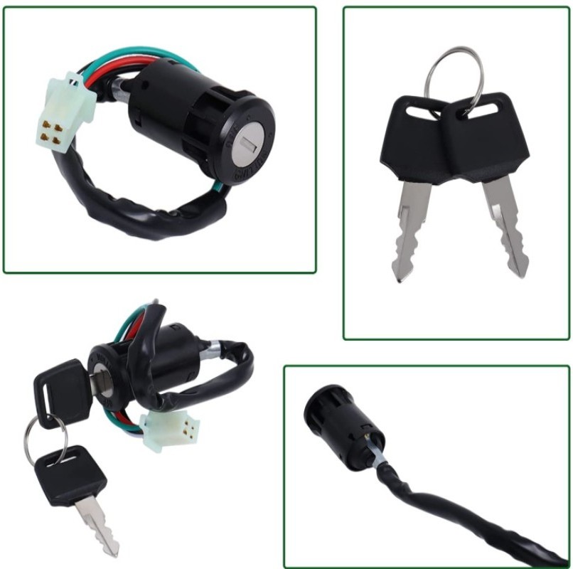 Motorcycle 4 Pin Wire On/Off Ignition Key Switch For 49cc 50cc 70cc 90cc 110cc 150cc 200cc 250cc ATV Part Dirt Pit Bike