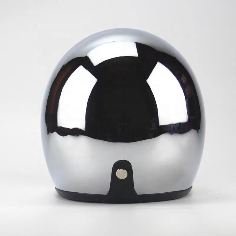 Universal 3/4 Open Face Retro Helmet High Quality ABS S/M/L/XL/XXL Open Half Face Riding Motorcycle Helmets Chrome