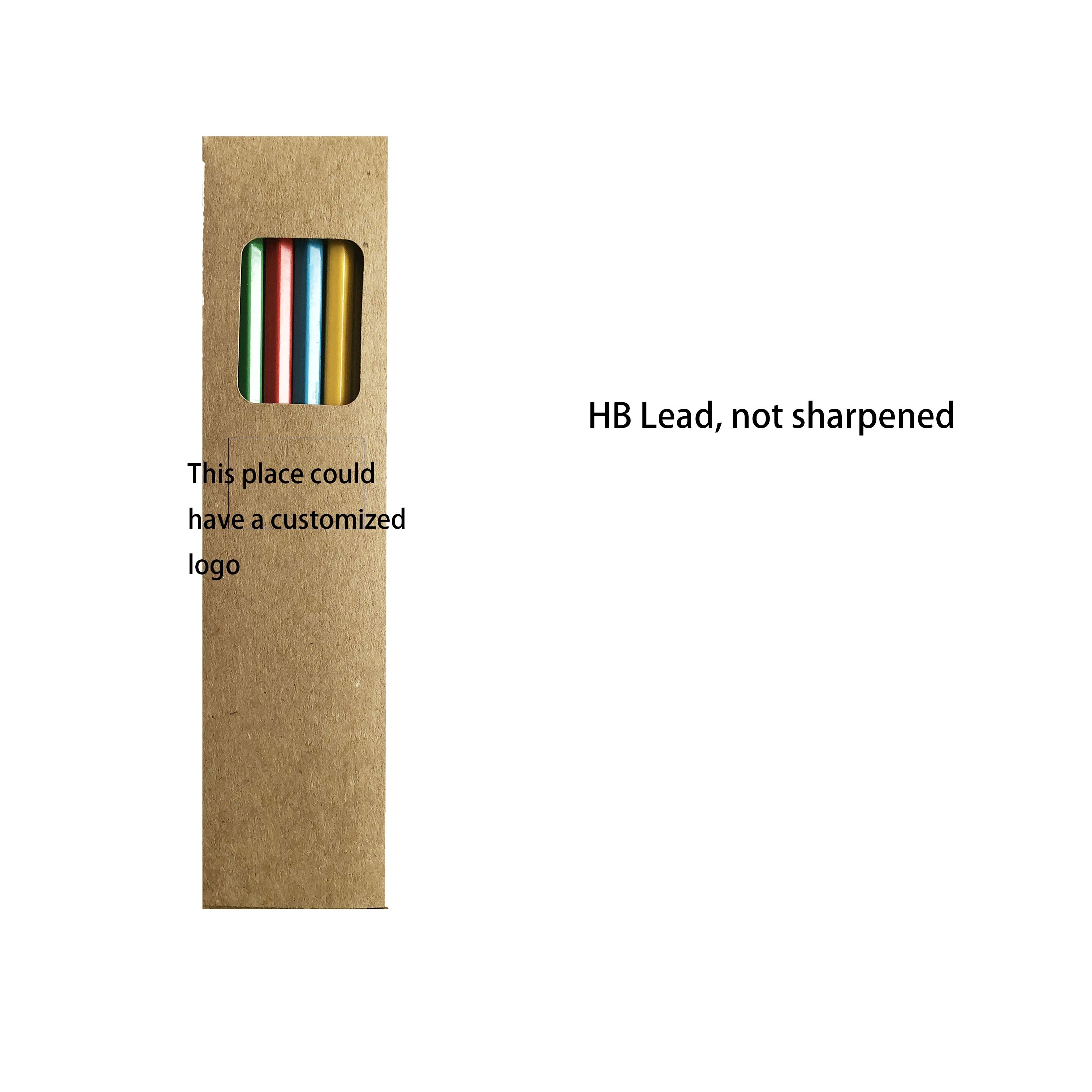 Graphite #2 HB hexagonal wood pencil set with eco-friendly kraft paper box,12pcs,gifts for school kids