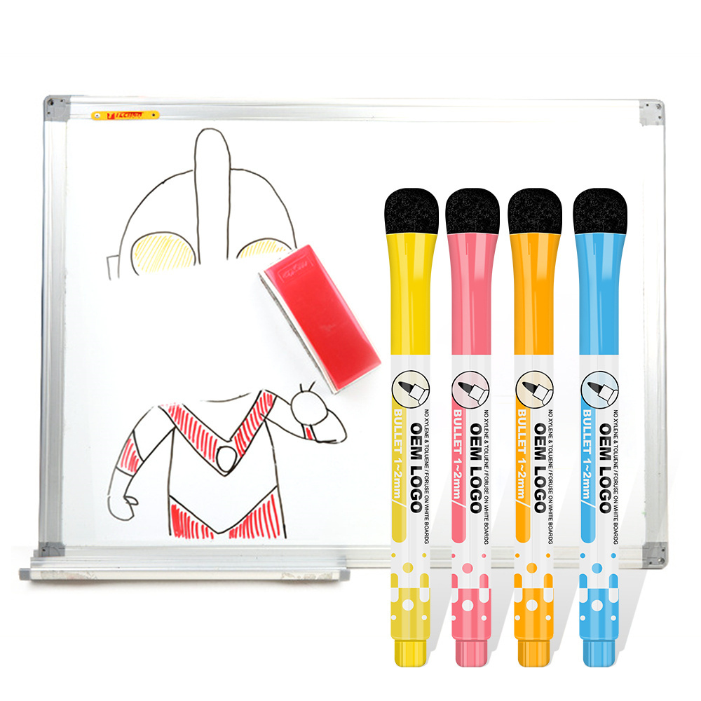 Wholesale Non-toxic Multicolor Bright Dry-erase Marker Eco-friendly Refillable Whiteboard Marker