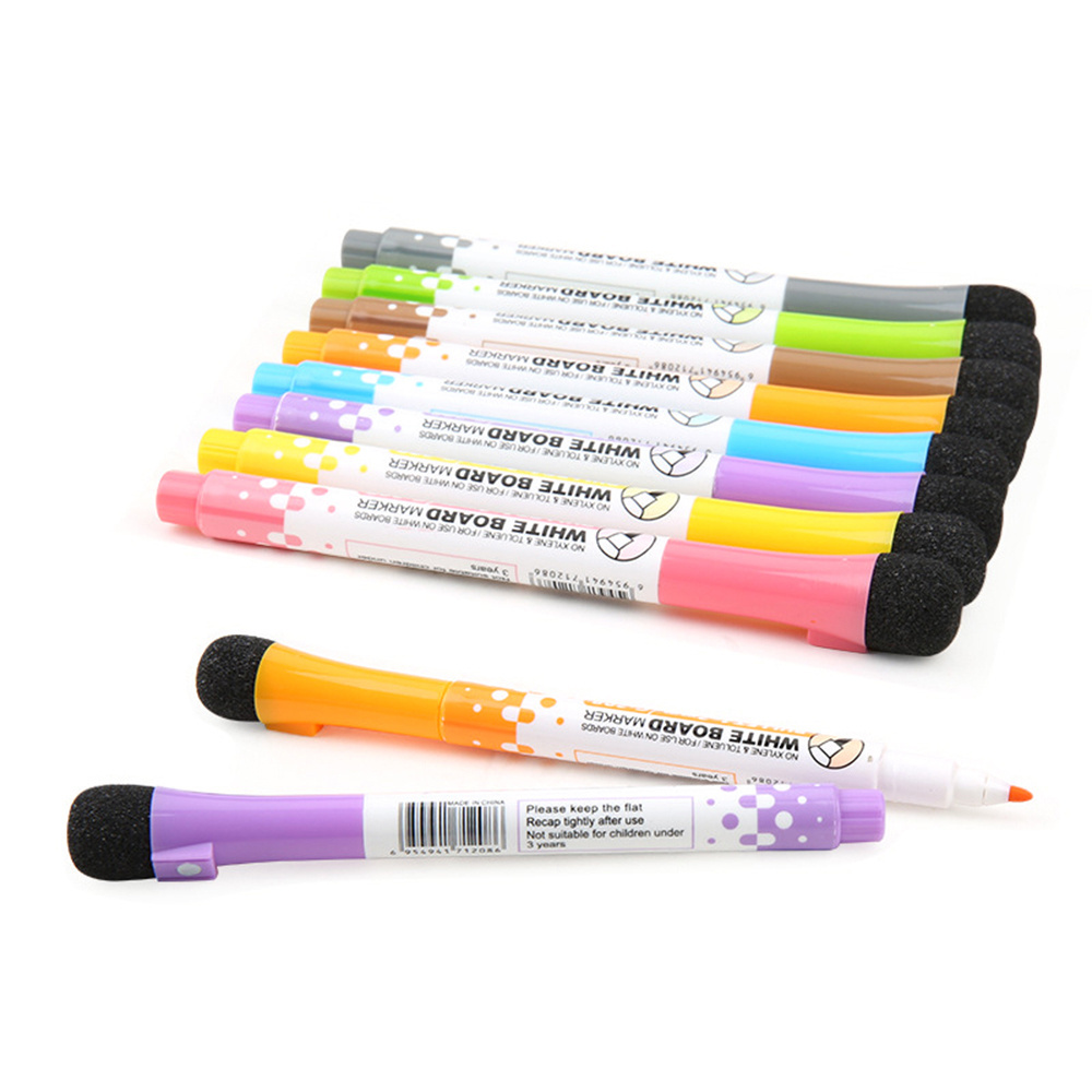 Wholesale Non-toxic Multicolor Bright Dry-erase Marker Eco-friendly Refillable Whiteboard Marker